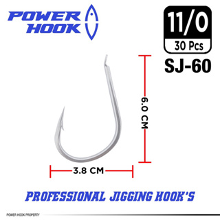 Jual Power Hook Sj60 Flat Kail Slow Jigging Assist Hook 1 Box isi 30pcs