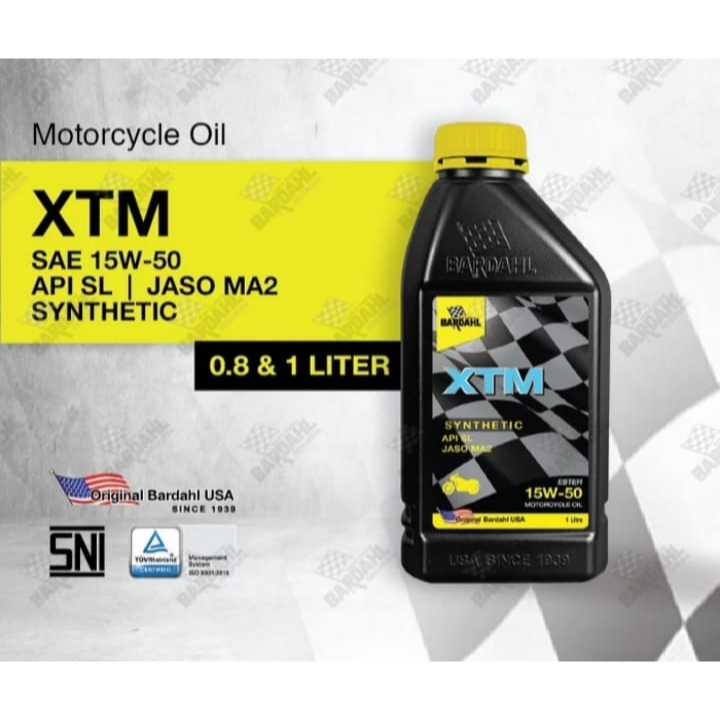 Jual BARDAHL XTM SAE 15W-50 SYNTHETIC ESTER API SL JASO MA2 | Shopee ...