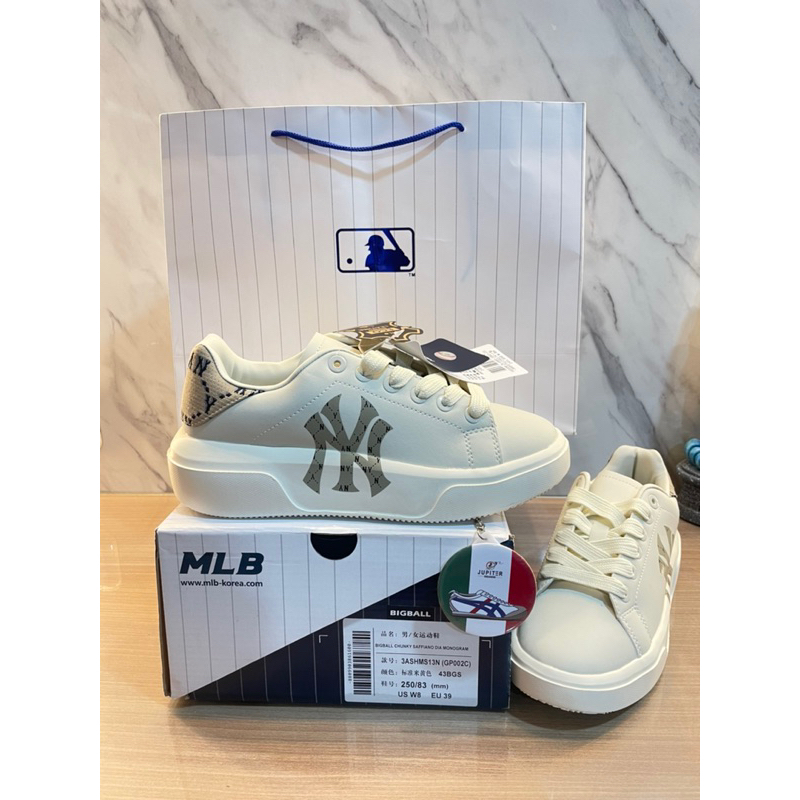 MLB Korea - Chunky Classic Heel Dia Monogram New York Yankees 28 / Beige