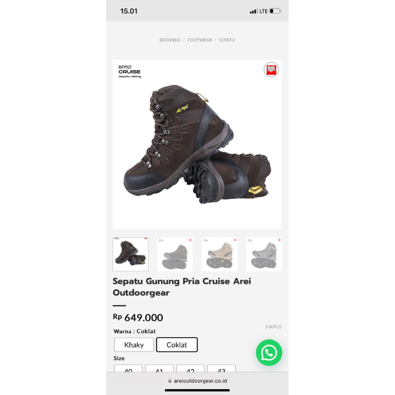 Jual sepatu gunung arei cruise | Shopee Indonesia