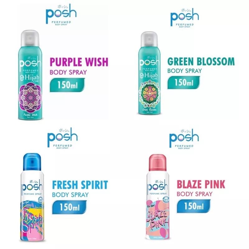 Jual POSH PERFUMED BODY SPRAY FOR GIRLS 150ml/ POSH PARFUM 150ml ...