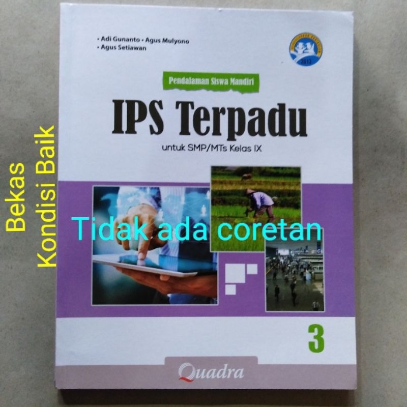 Jual Buku Pendalaman Siswa Mandiri Ips Terpadu Untuk Smp Mts Kelas IX 3 ...