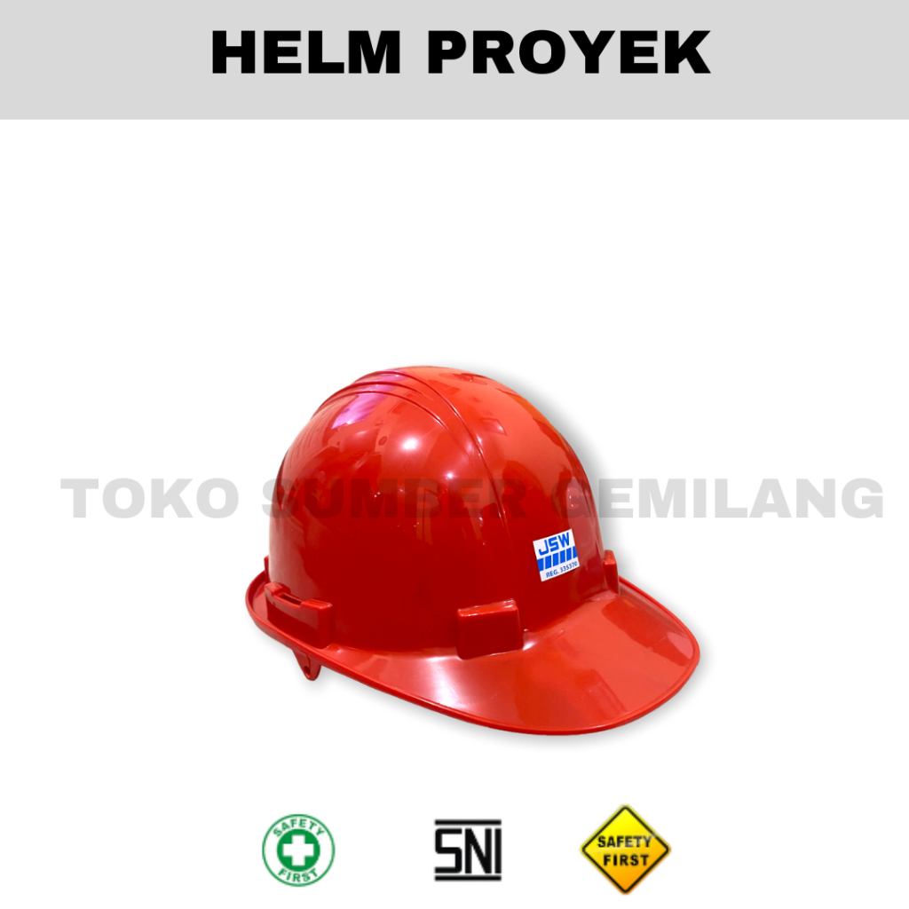 Jual Helm Proyek / Helm Proyek Merah / Helm Bangunan / Helm Proyek SNI