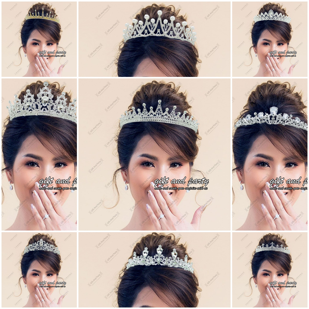 Jual Mahkota Hiasan Rambut Tiara Crown Aksesoris Wedding Pesta ...