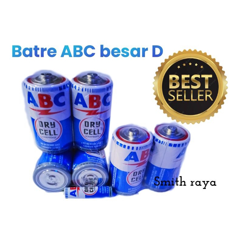 Jual Baterai ABC besar R20 D Battere jumbo isi 2 | Shopee Indonesia