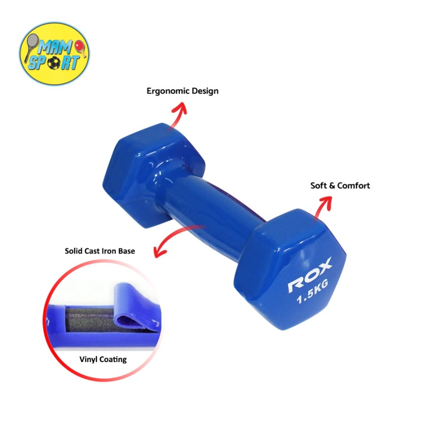 Jual Dumble Dumbbell Barbel Mini Vinyl ROX HX 1 Koma 5 Kg Shopee