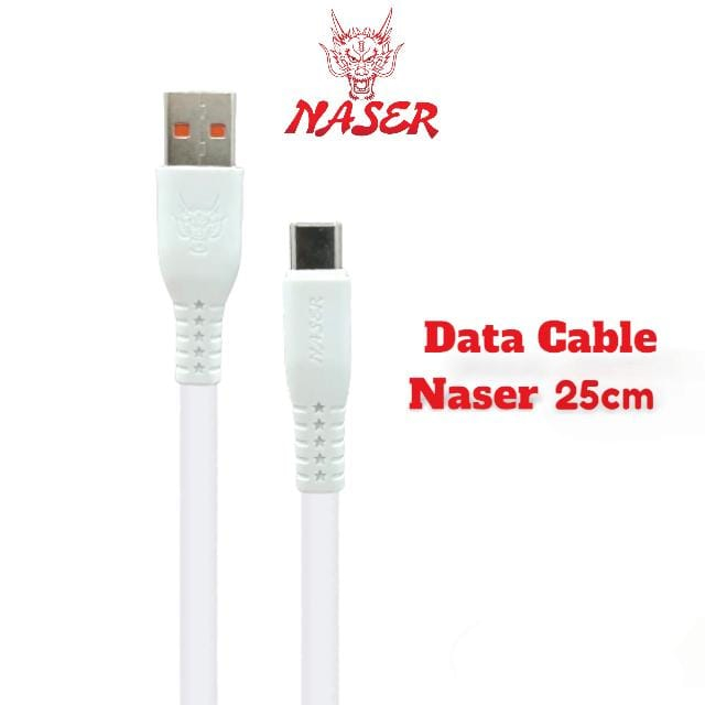Jual NASER KABEL DATA CHARGER 25CM TYPE C / KABEL POWERBANK USB TO TYPE ...