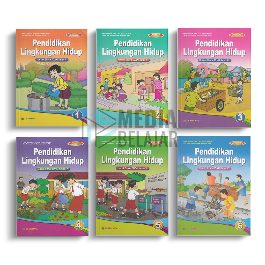 Jual Buku PLH Pendidikan Lingkungan Hidup SD Kelas 1 2 3 4 5 6 Arya ...