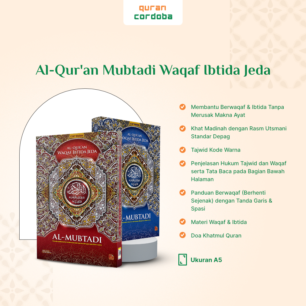 Jual Al Quran Cordoba Mubtadi Waqaf Ibtida Jeda Ukuran A5 | Shopee ...