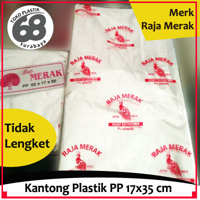 Kantong Plastik Bening PP Tipis Merk Raja Merak