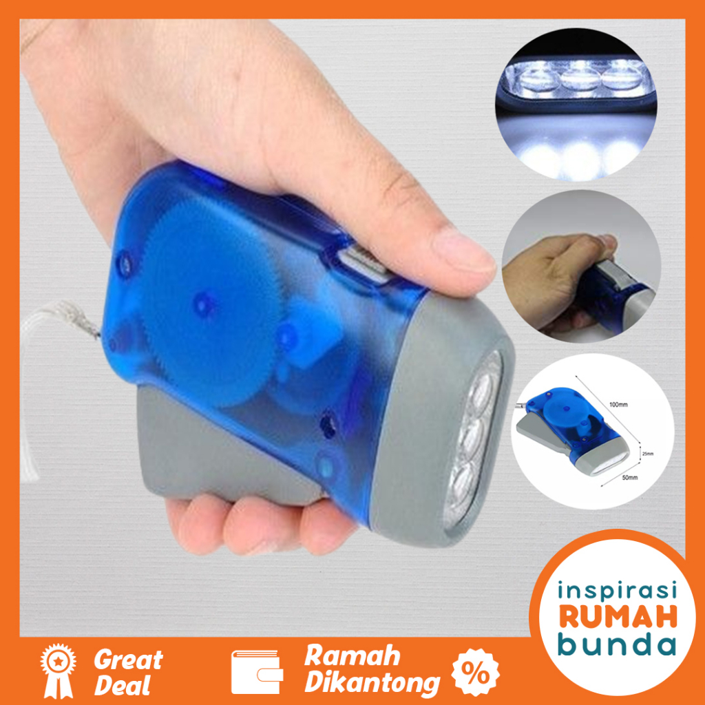 Jual Senter Pompa Tangan Led Tanpa Baterai Shopee Indonesia