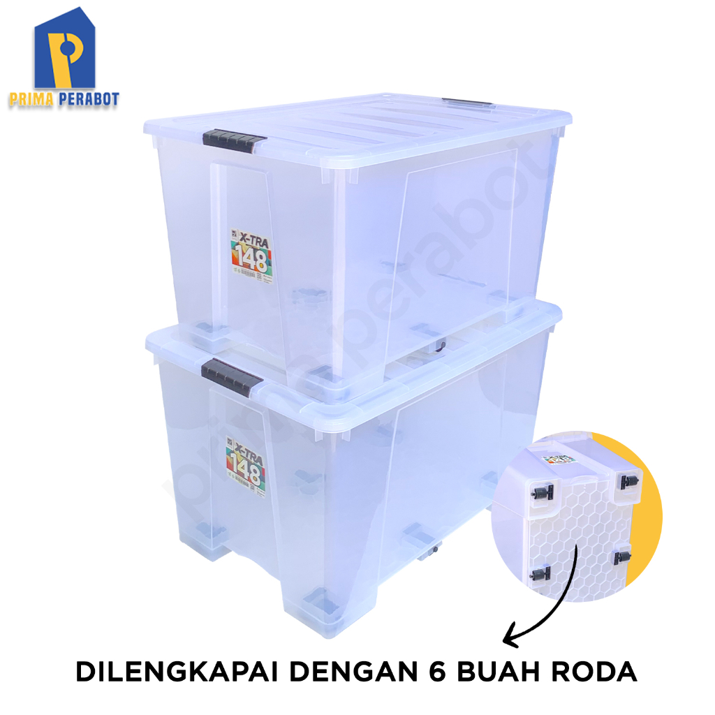 Jual Storage Box MultiFungsi Box Container 128 L Transparan | Shopee ...
