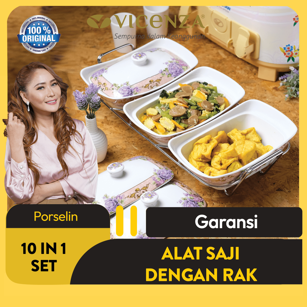 Jual Vicenza Casserole With Rack - Wadah Saji Makanan Snack B751 ...