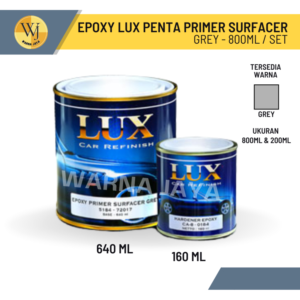 Jual Epoxy Lux Primer Surfacer Abu Abu 1 Liter / Cat lapis dasar ...