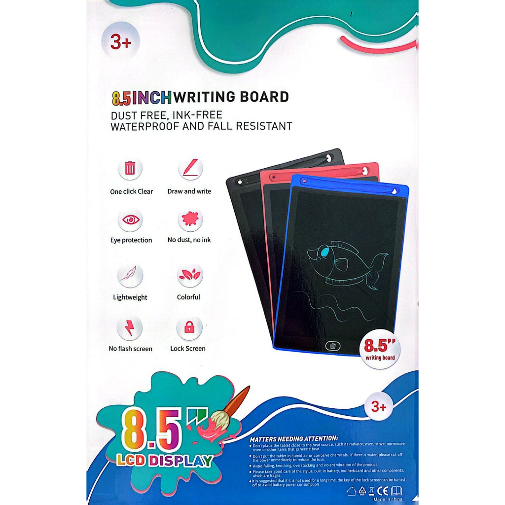 Jual LCD Drawing Writing Tablet 8.5 Inch Mainan Papan Tulis Bisa Hapus ...
