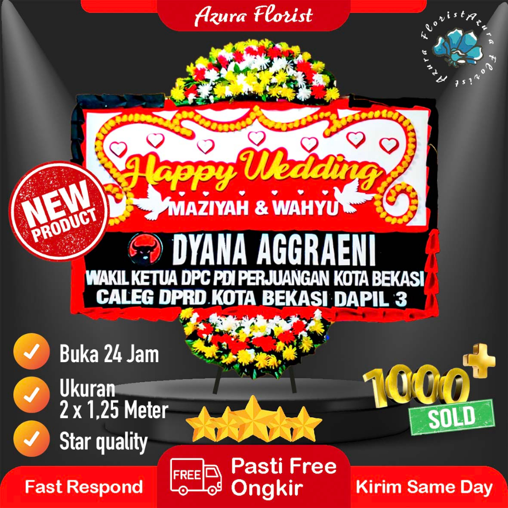 Jual Karangan Bunga Papan Duka Cita Wedding Congratulation Grand Opening Bekasi Jakarta 0457