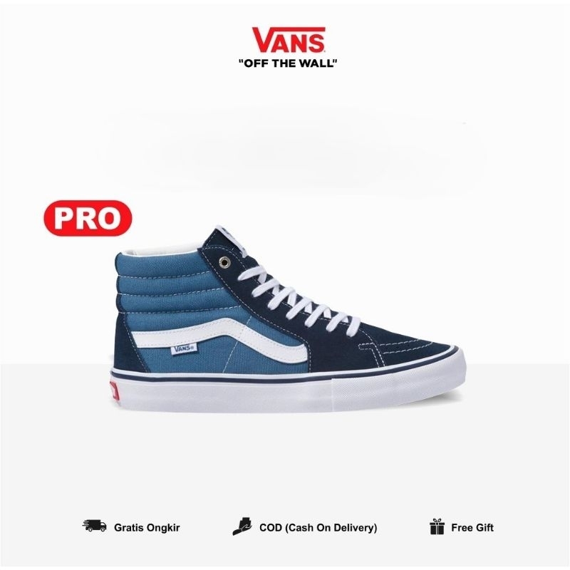 Jual Vans Classic Sk8 Hi Navy White Pro Unisex (ORIGINAL) Shopee