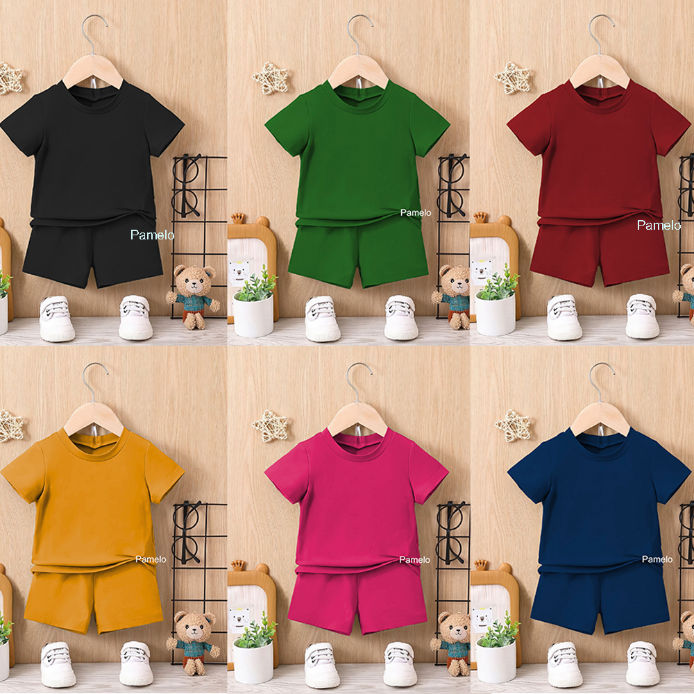 Jual Pamelo.id Setelan Anak Polos Katun Combed Set Anak Polos Basic ...