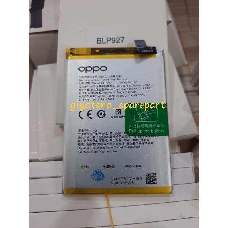 Jual Batre Baterai Battery Oppo A77s BLP927 Original | Shopee Indonesia