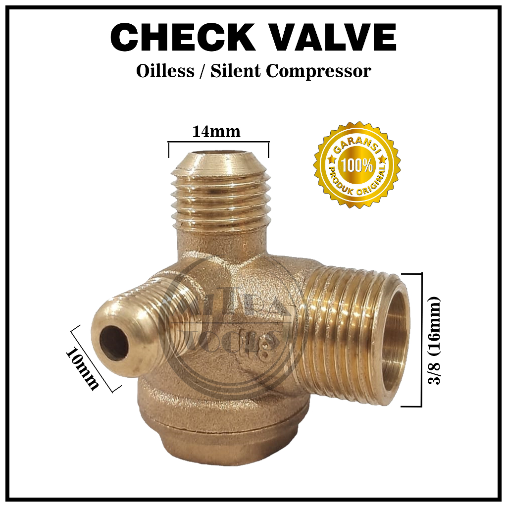 Jual Check Valve Compressor Silent Oil Less Valve Sambungan Kompresor