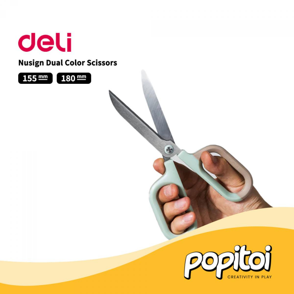 Jual DELI Nusign Dual Color Scissors 155 180 mm | Shopee Indonesia