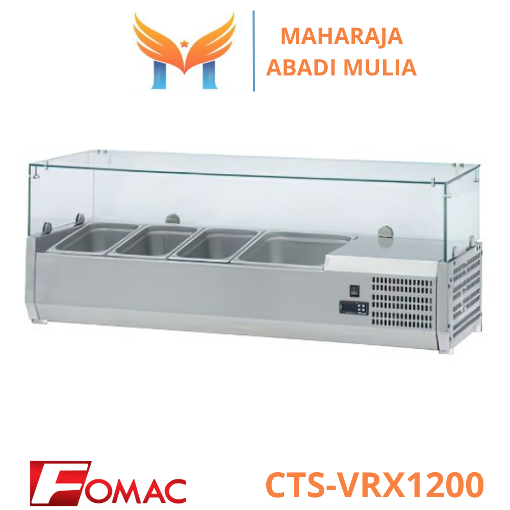 Jual Counter Top Salad Bar Chiller Fomac CtsVrx1200 Showcase Pendingin Salad Garansi Resmi