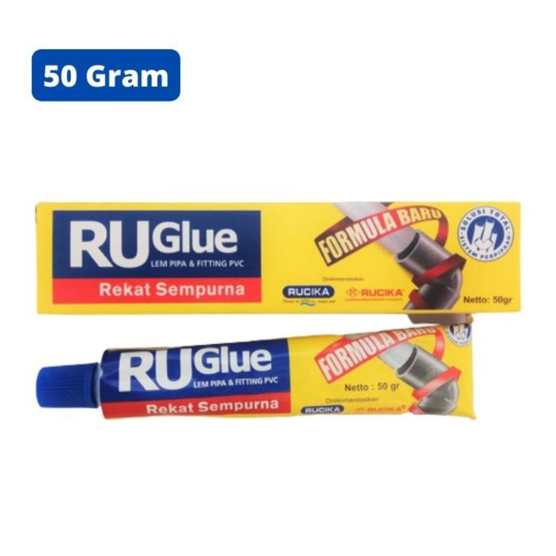 Jual RU GLUE LEM PIPA PVC KEMASAN PASTA/ODOL 50 GRAM RU GLUE | Shopee ...