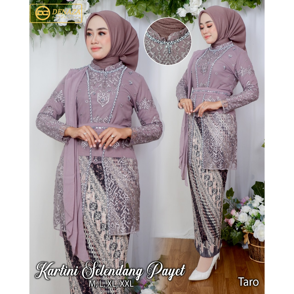 Jual FS KEBAYA MODERN KUTUBARU TULLE PAYET SELENDANG /Wisuda Kondangan ...