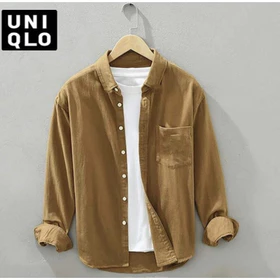 Kemeja Overshirt Pria Polos Lengan Panjang Slim Fit Casual Premium