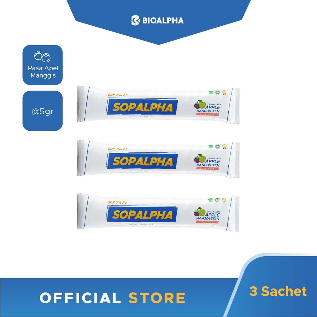 Jual SOPALPHA - Rasa Apel Manggis (3 Sachet) | Shopee Indonesia