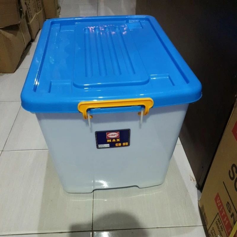 Jual Shinpo Box Container Serbaguna Roda Kapasitas 95 Liter Cb 95