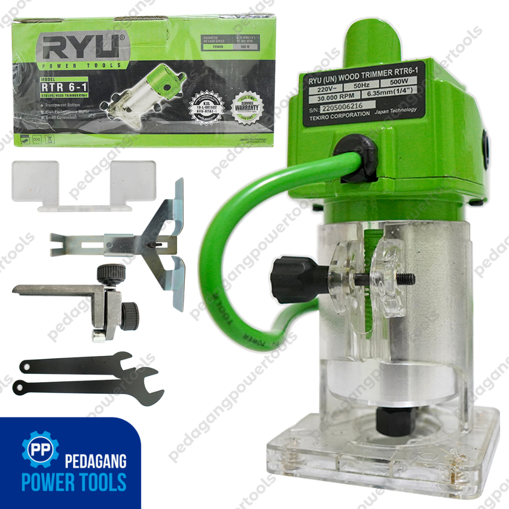 Jual RYU RTR6-1 MESIN PROFIL KAYU 6 MM ROUTER WOOD TRIMMER RTR 6-1 ...