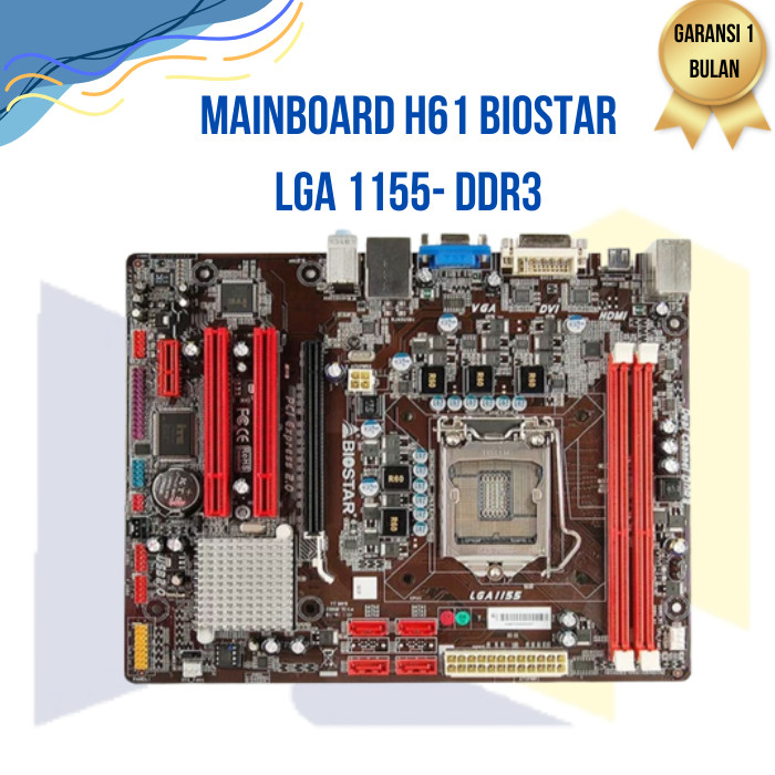 Jual Mainboard H61 Biostar LGA 1155 Ivy DDR3 Shopee Indonesia