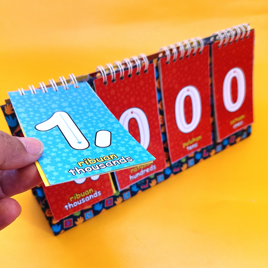 Jual Flash card flip book number cara praktis cepat belajar mengenal