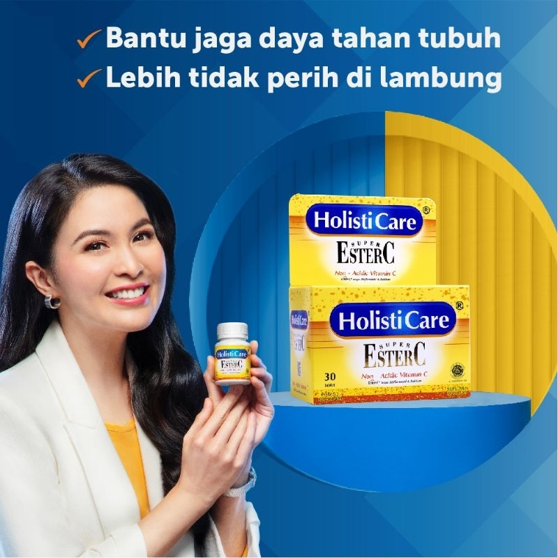 Jual ESTER C HOLISTICARE isi 30 Tablet Vitamin c Tidak Perih Di lambung