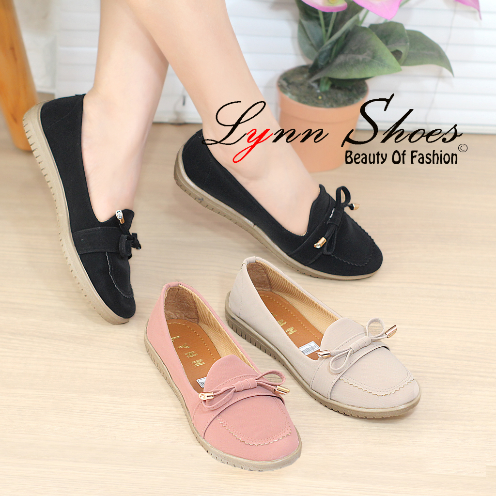 Jual Lynn Sepatu Kets Wanita Slip On K19u Cream Hitam Pink