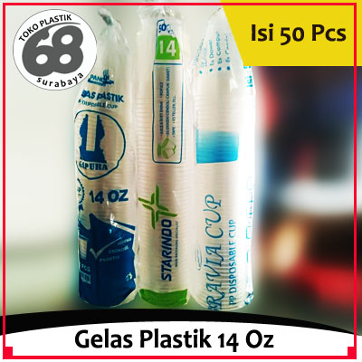 Gelas Plastik 14 oz Isi 50 Pcs