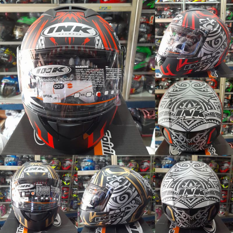 Jual helm INK CL MAX seri8 fulface batik | Shopee Indonesia