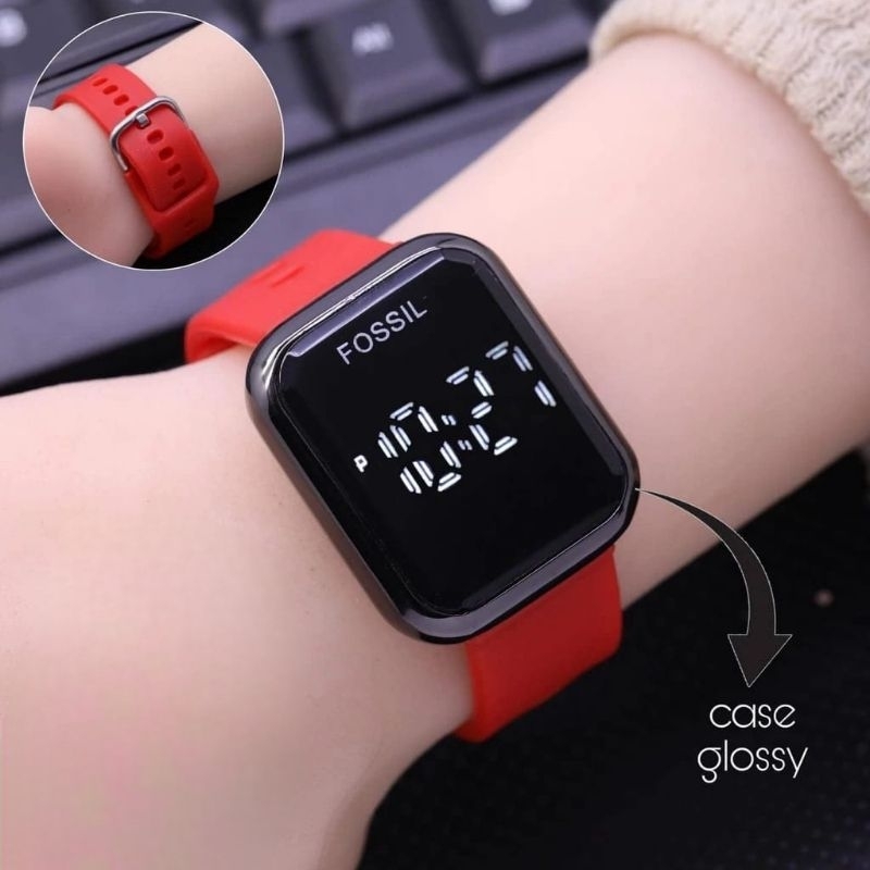 Jual Jam Tangan Wanita Digital Led Fos Dengan Frame Glossy Metal Banyak Pilihan Warna Menarik