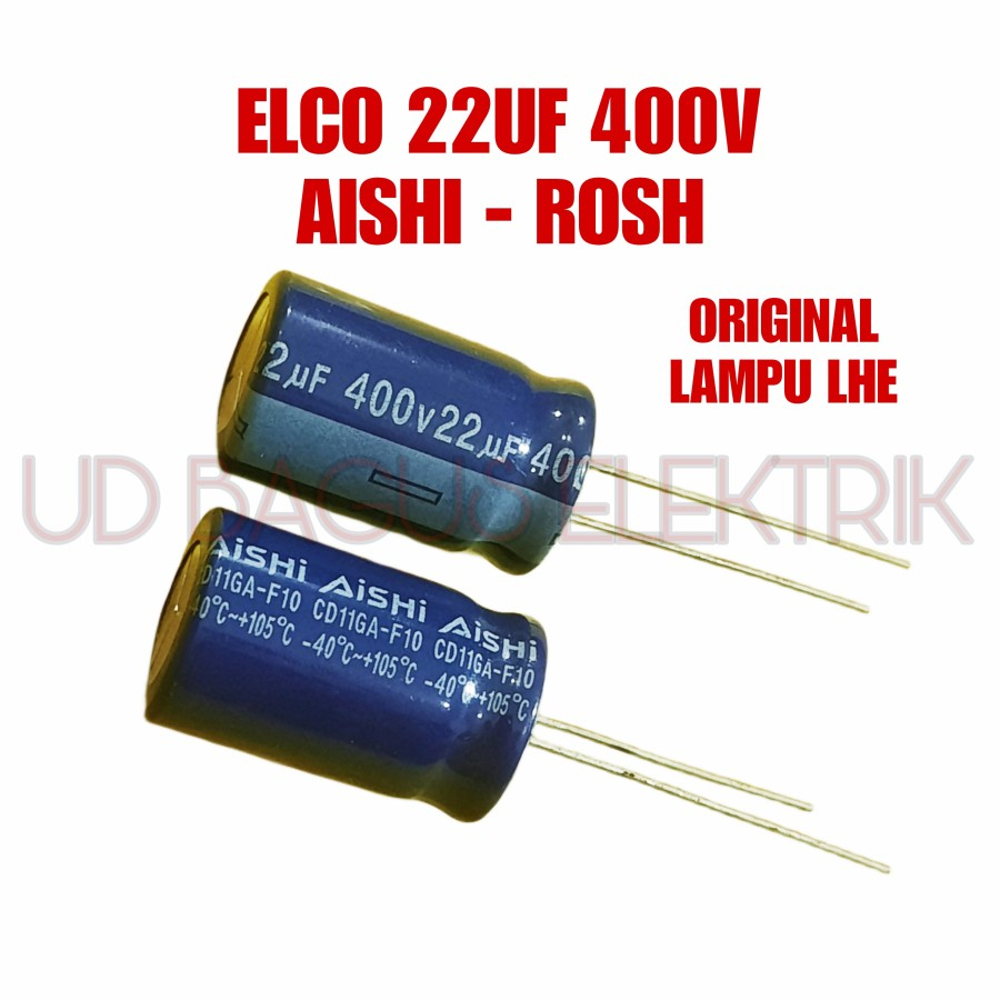 Jual Elco 22uf 400v Aishi Rohs Kapasitor Elko 22uf 400v Shopee Indonesia