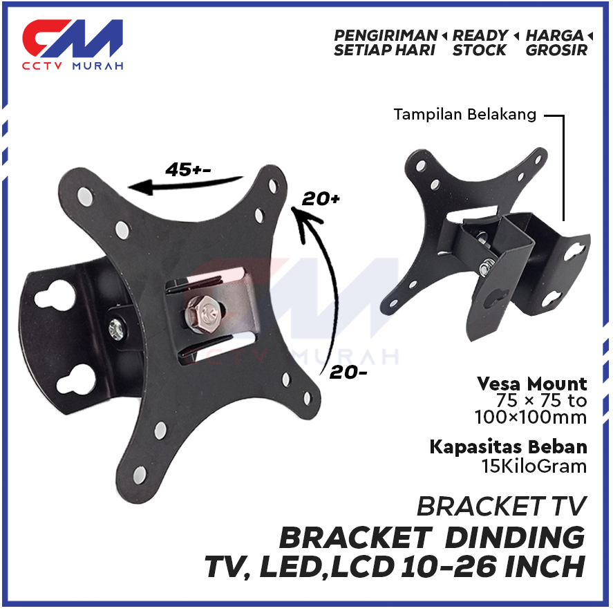 Jual Bracket Tv Lcd Led Monitor Led Lcd To Inch Bracket Tv Dinding Arm