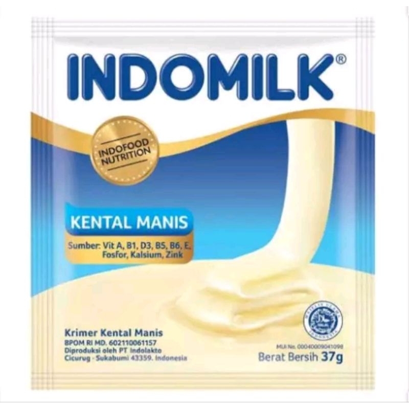 Jual Indomilk Cap Enaak Susu Kental Manis Putih Sachet 37g Shopee