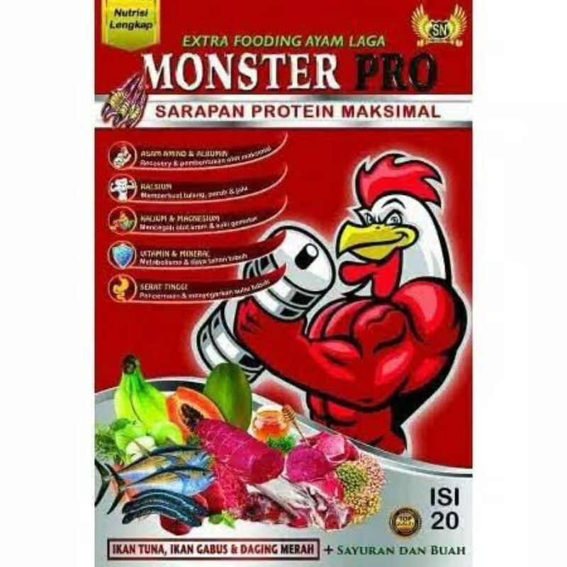 Jual MONSTERPRO/ MONSTER PRO SUPLEMENT OTOT DAN TULANG AYAM LAGA ...