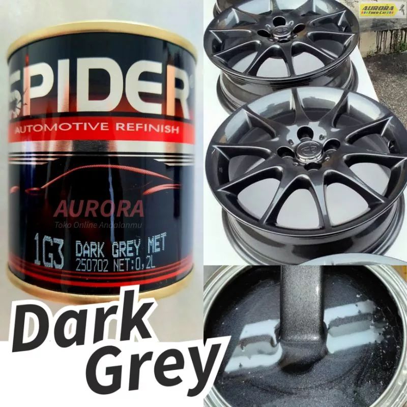 Jual Cat Spider Nc Dark Grey Mica 1g3 Met Abu Abu Gelap Metalik 200ml Abu Abu Tua 1 Kg Shopee 0409