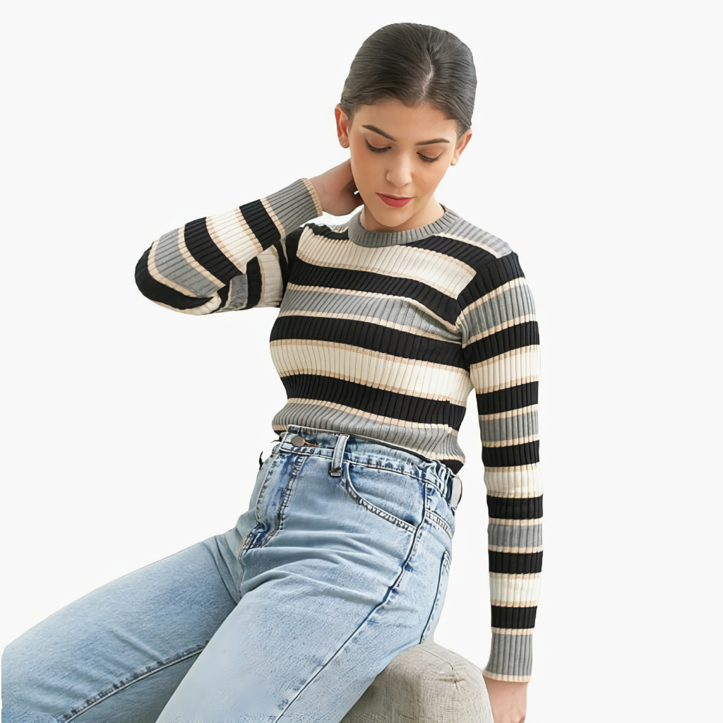 Jual Bica Inner Knit Sweater rajut wanita press body | Shopee Indonesia