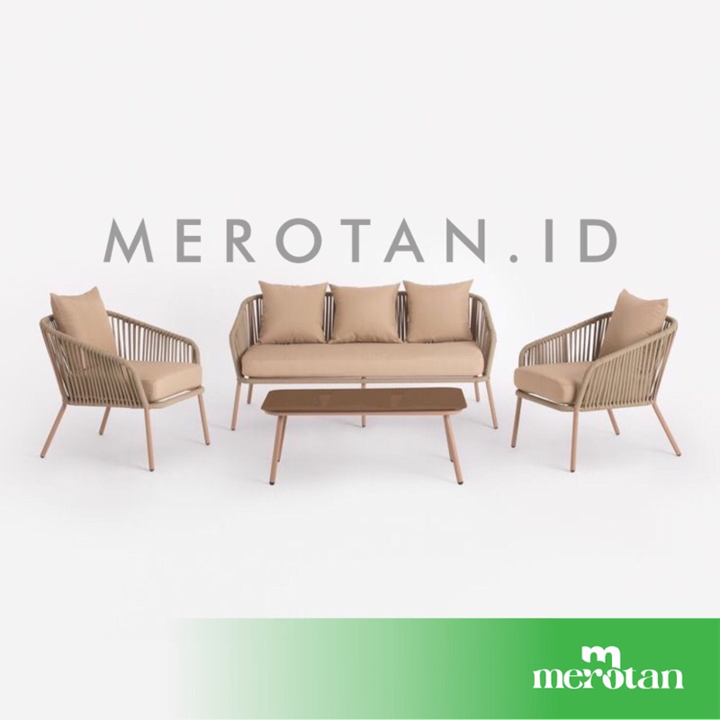 Jual Sofa Outdoor Anyaman Tali Rope / Set Kursi Tamu Outdoor | Shopee ...