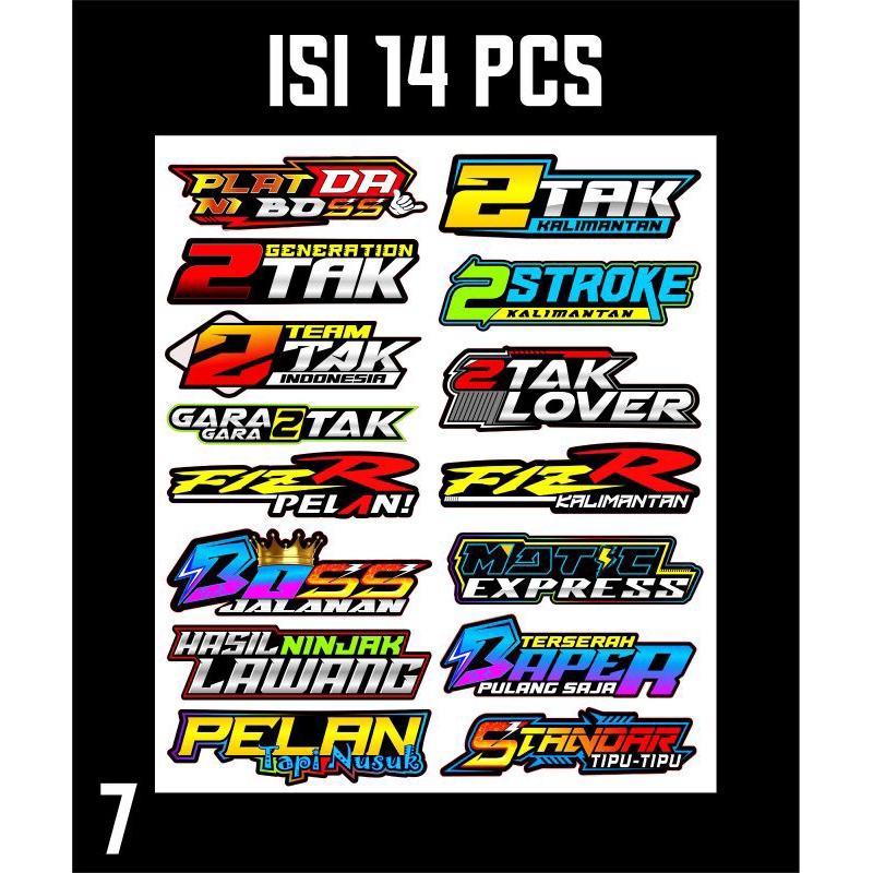 Jual Stiker kata kata pack/set terbaru viral isi 14pcs | Shopee Indonesia