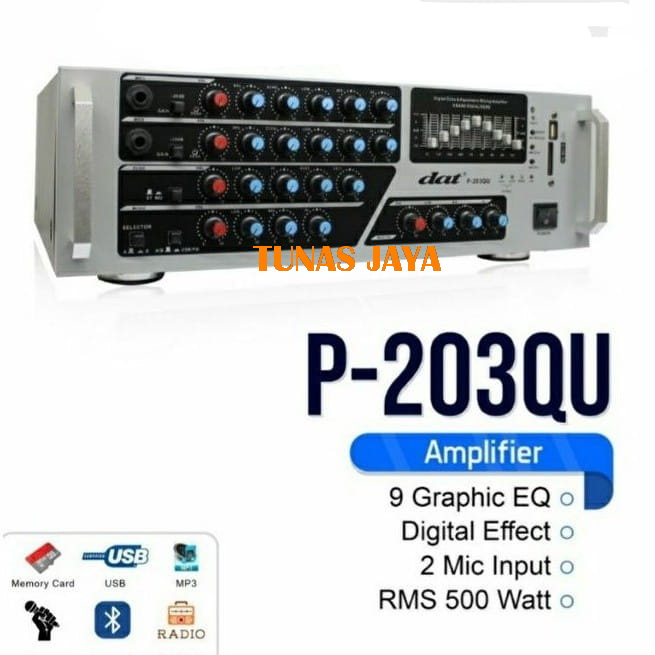 Jual AMPLI DAT P203QU AMPLIFIER DAT P 203 QU AMPLI BLUETOOTH | Shopee ...
