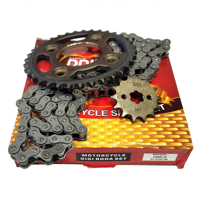 Jual RANTAI GIR 1SET KHARISMA SUPRA X 125 428-104L (35T-14T) | Shopee ...