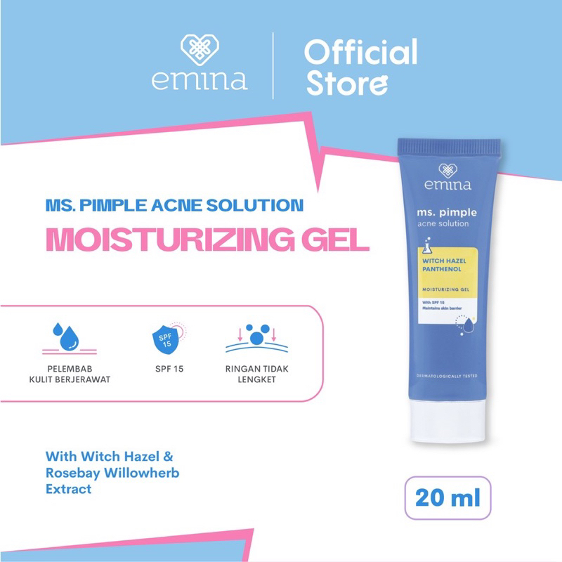Jual EMINA Ms. Pimple Acne Solution Moistirizing Gel 20ml Shopee Indonesia